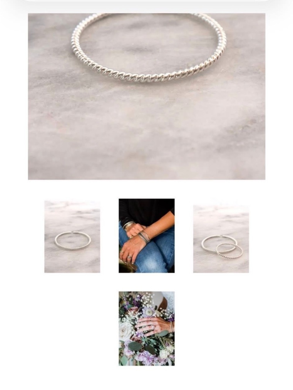 Silver Twisted Cable Cuff Bracelet - Women Jewelry Bracelets FIRM ON PRICE - Picture 2 of 5